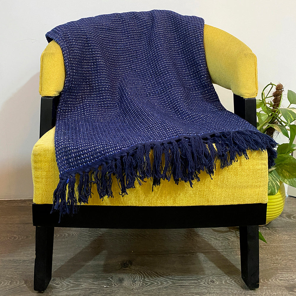 Premium & Extra Soft Blue Sofa Throw