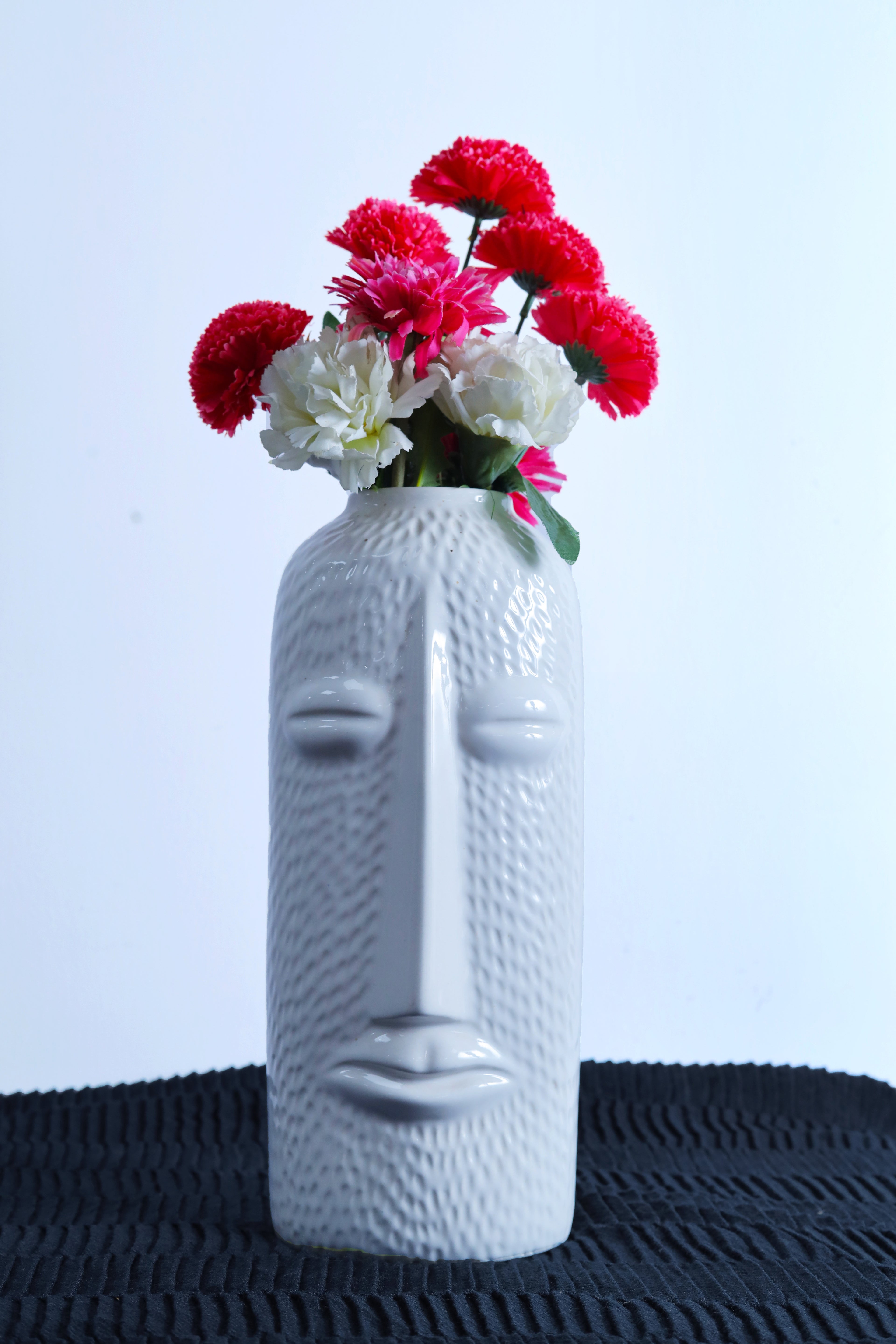 Blossom Beauty Ceramic Face Shape Vase