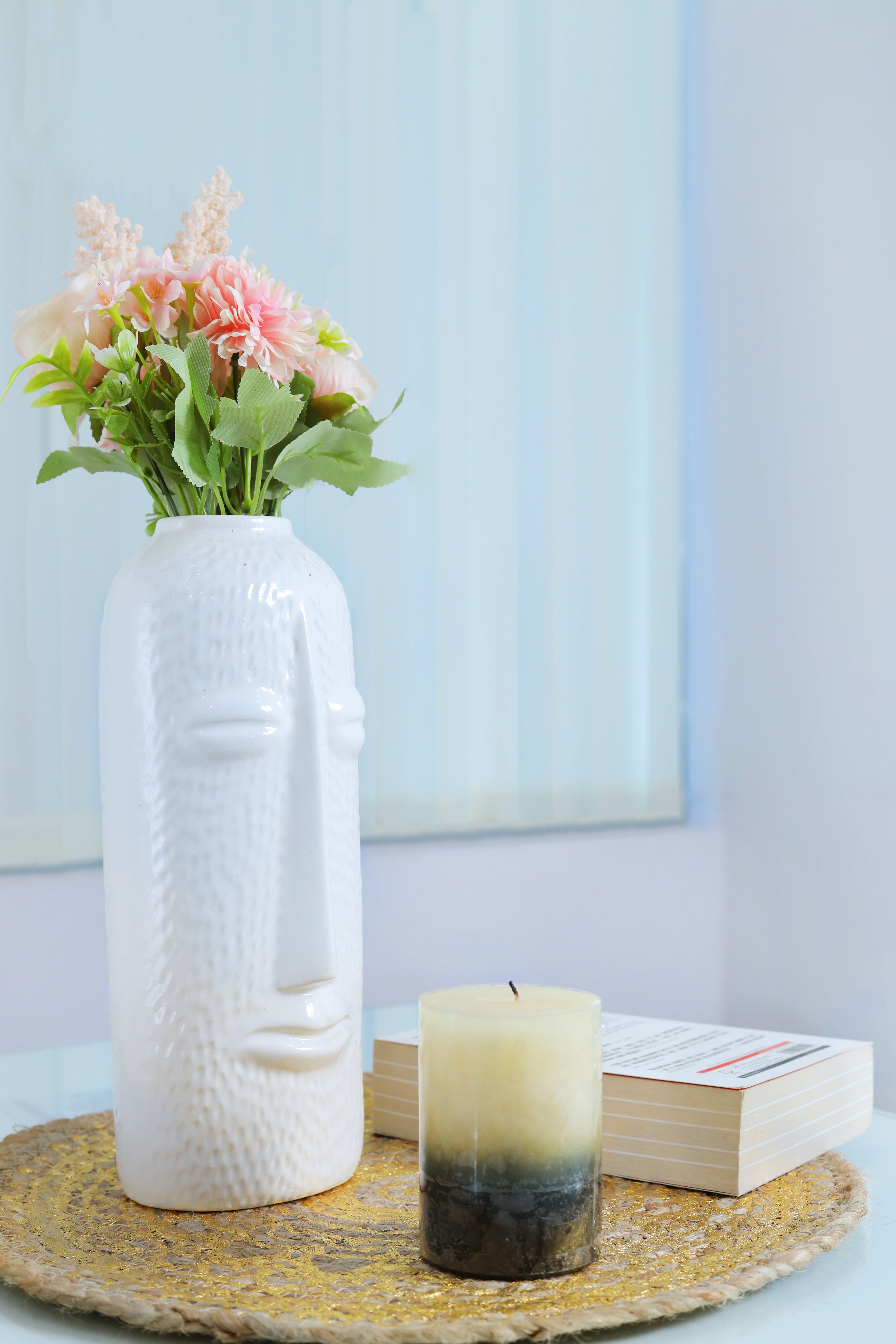 Blossom Beauty Ceramic Face Shape Vase