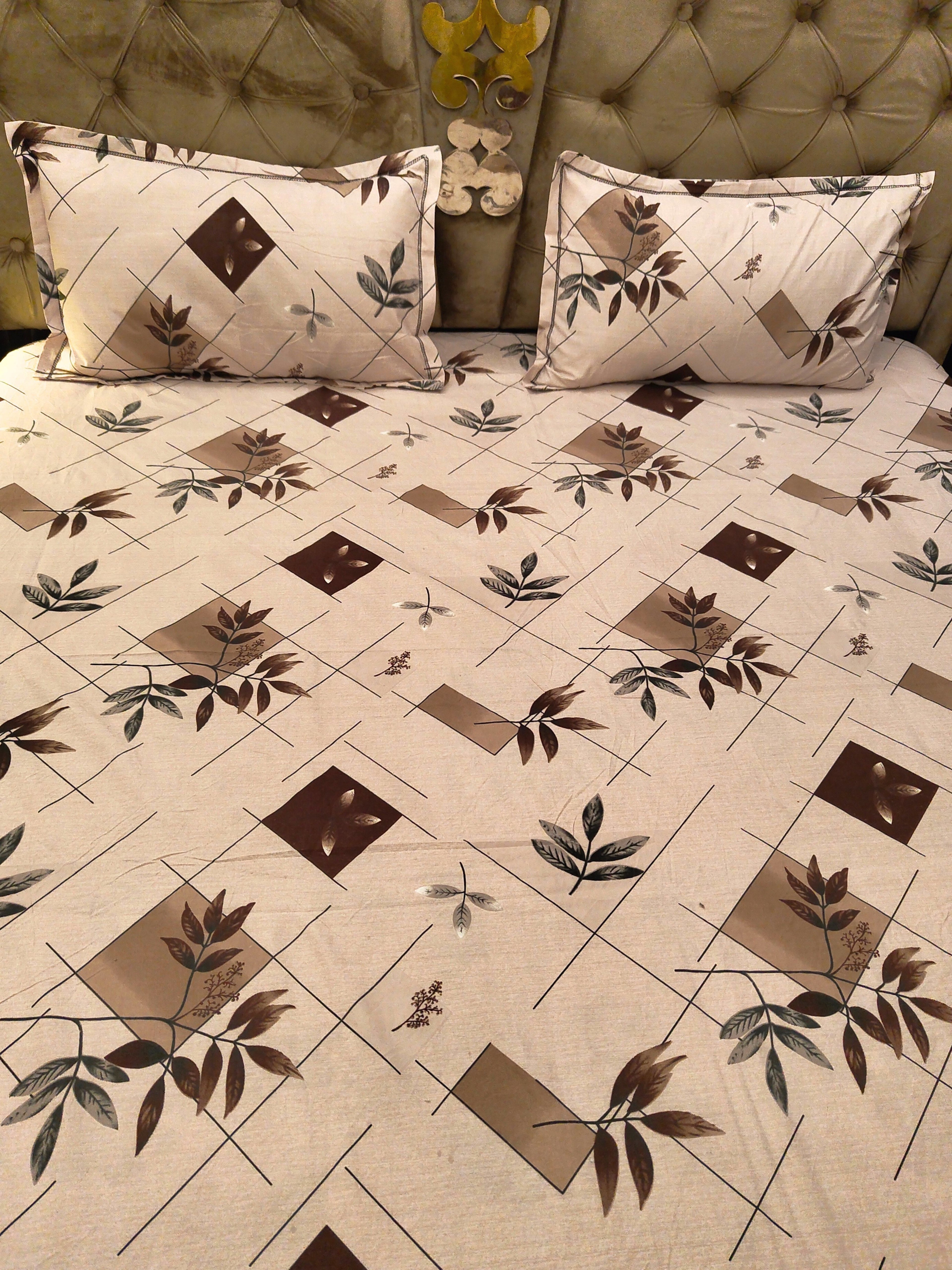 Cotton Flat Double Bed Bedsheet Breathable & Super Soft Fabric Pastel shade