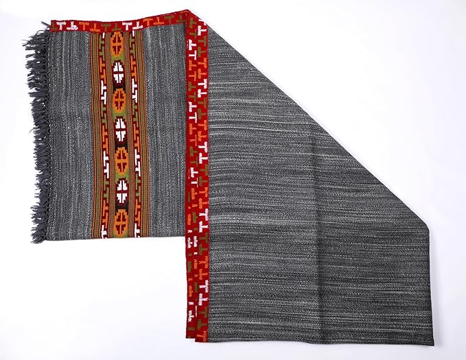 Pure Yak Wool Kullu Himachali Black Shawl
