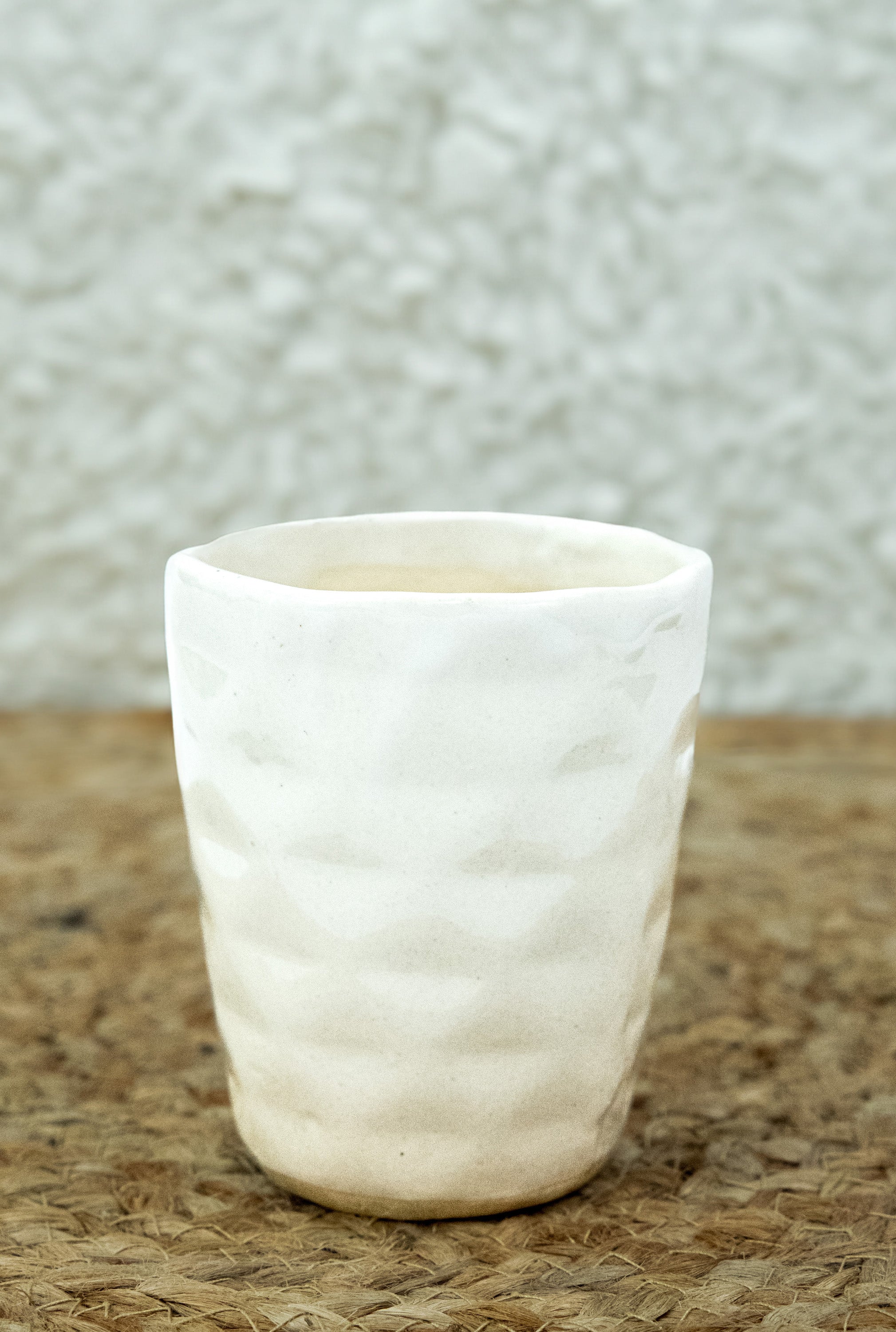 Elegance White Ceramic Diamond Design Planter Pot