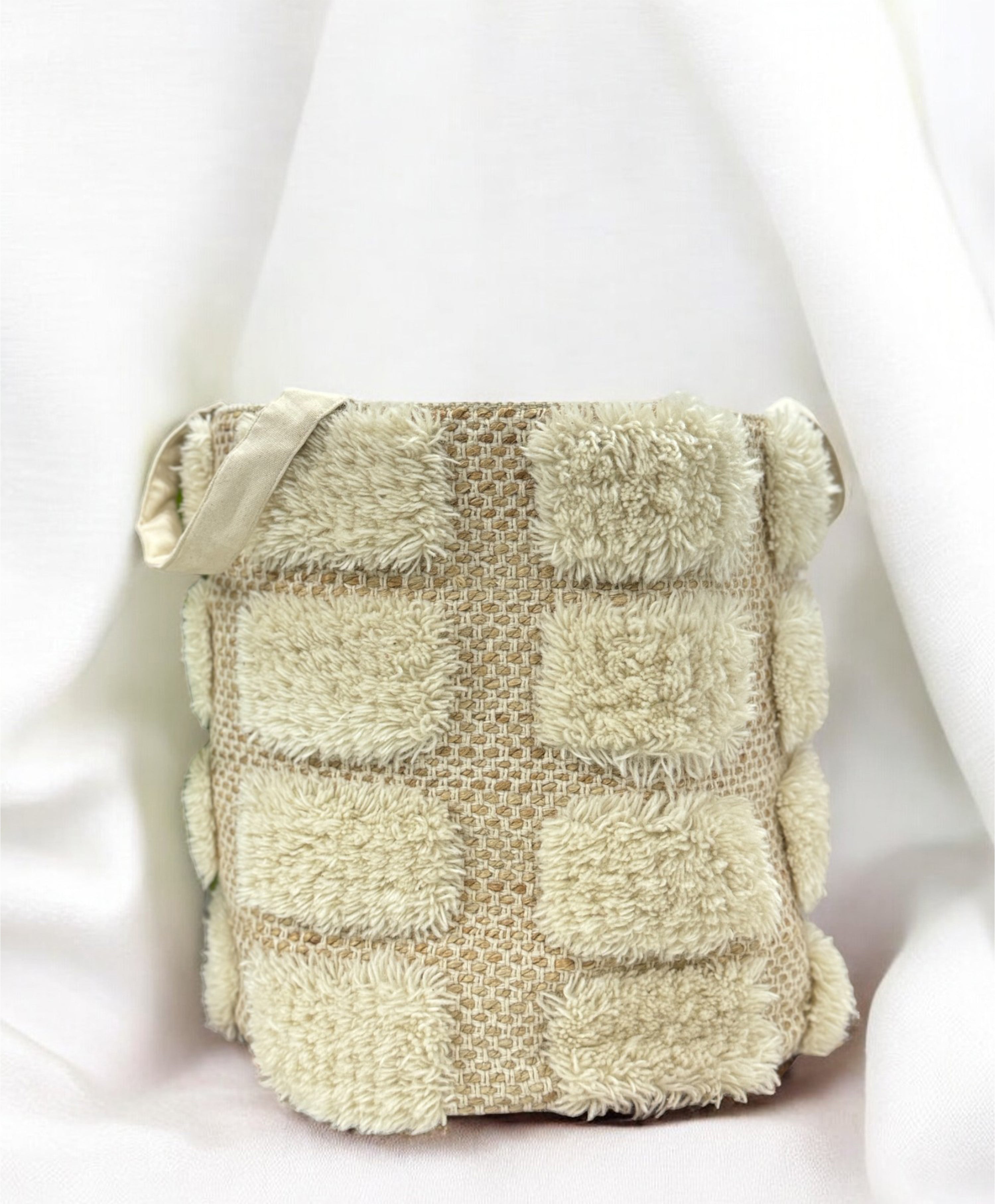 Beige Pom Pom HandBag For Women