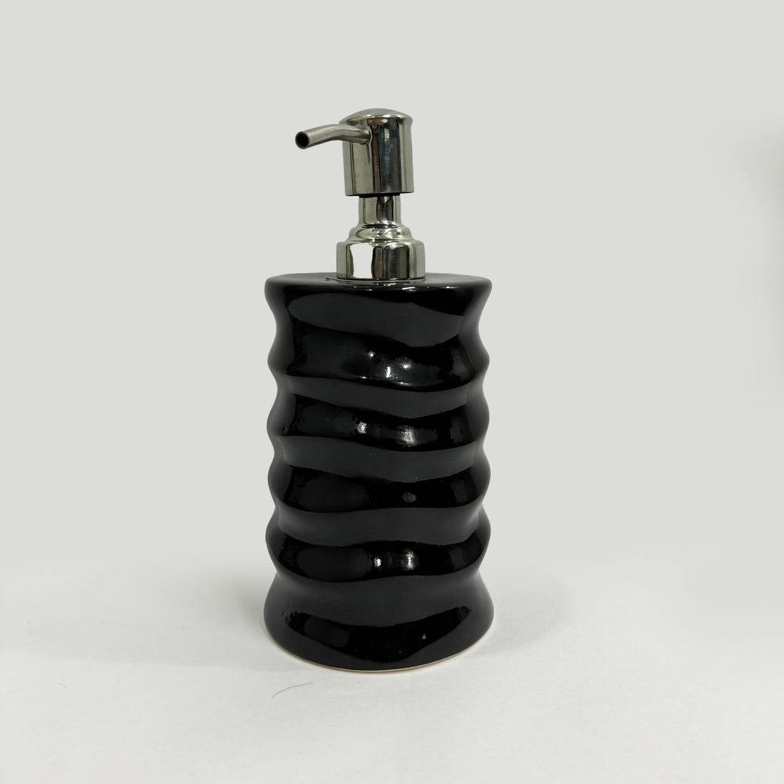 Refillable Ceramic Black Hand Soap Dispenser with Pump
