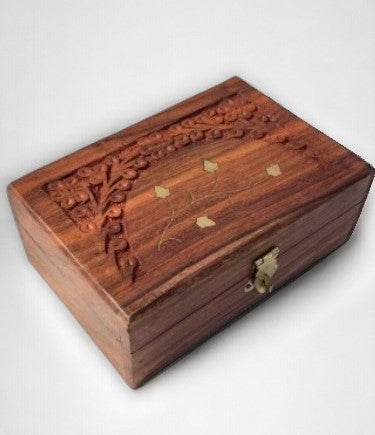 Vintage Wooden Jewellery Storage Box