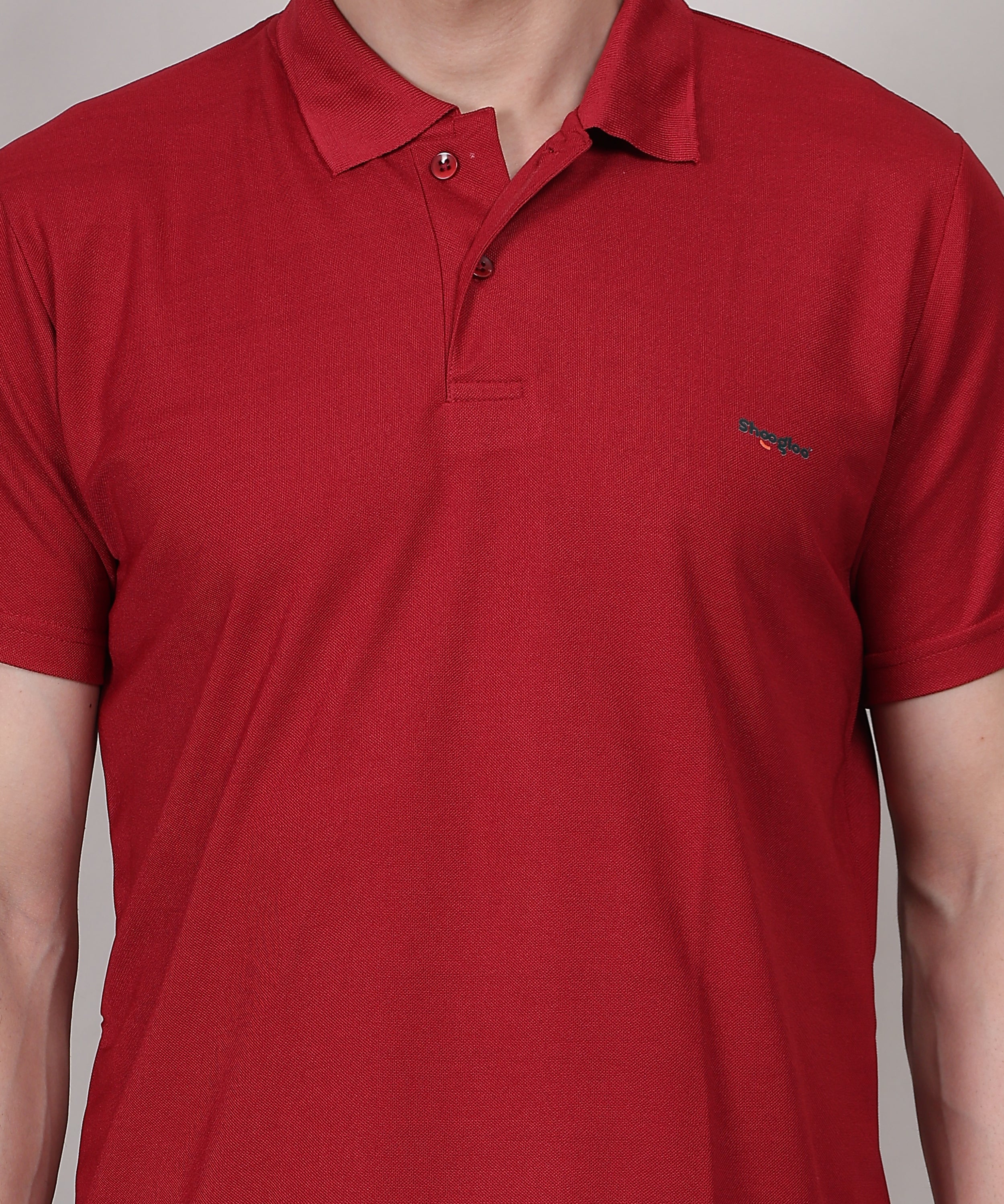 Classic Maroon Polo T-Shirt for Men – Collar Neck, Regular Fit