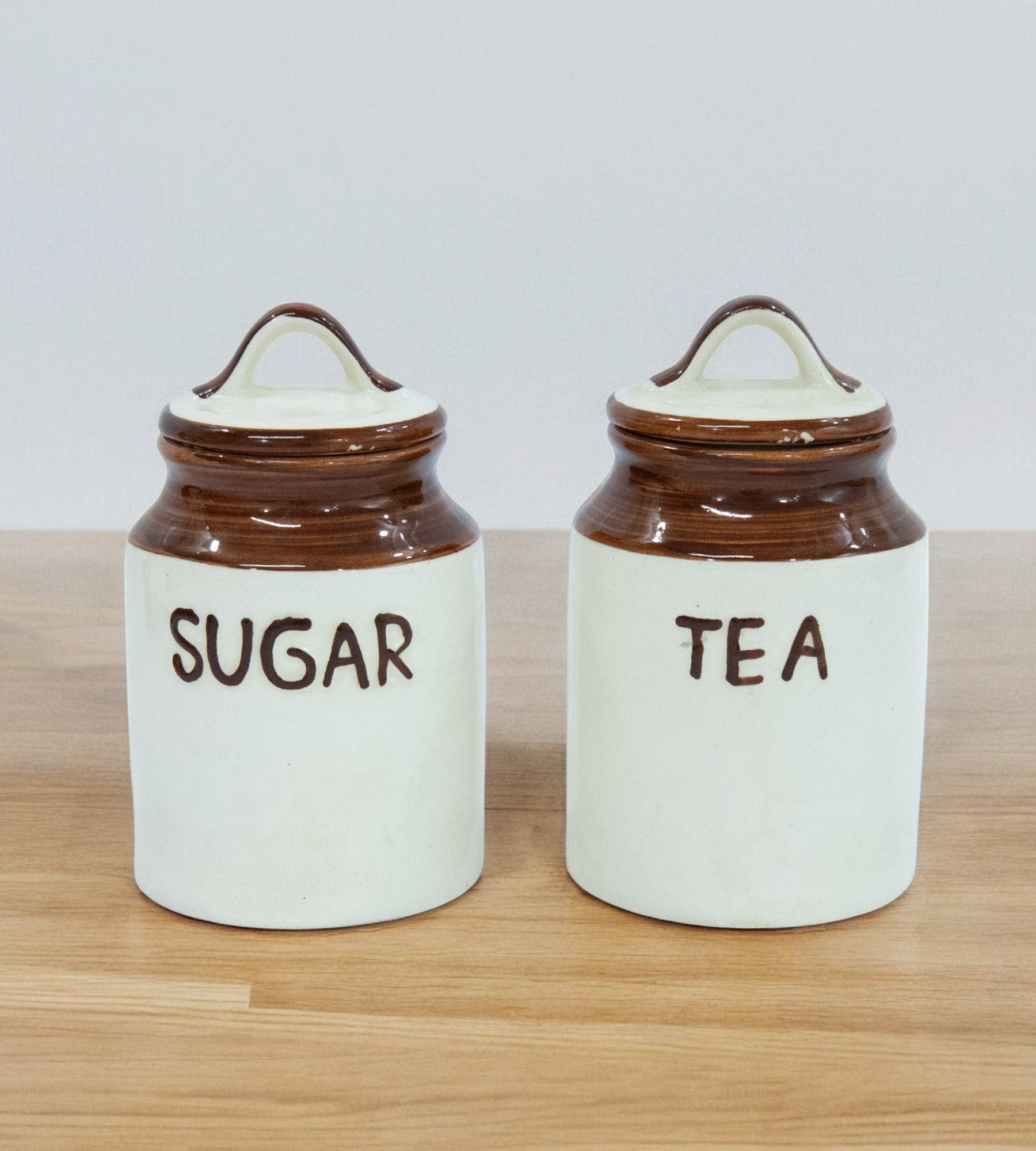 Ceramic Tea & Sugar containers - Pack of 2