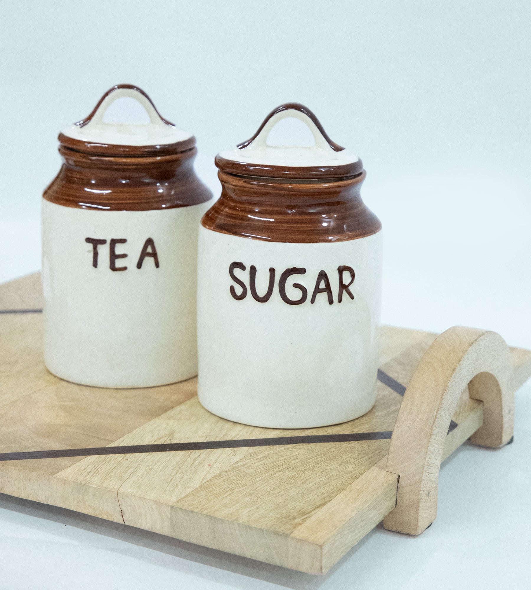 Ceramic Tea & Sugar containers - Pack of 2