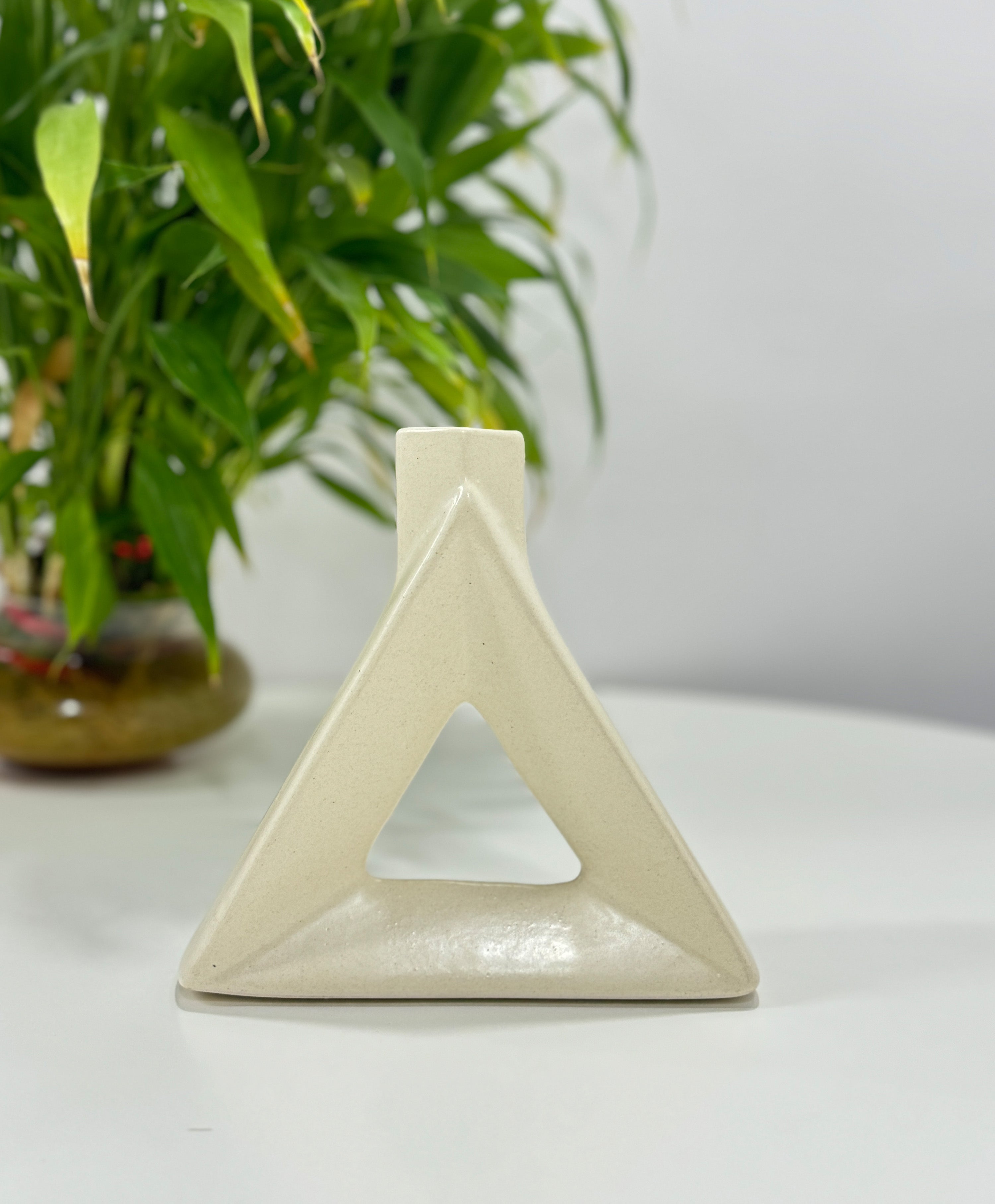 White Ceramic Celestial Symphony Vase for Home Décor