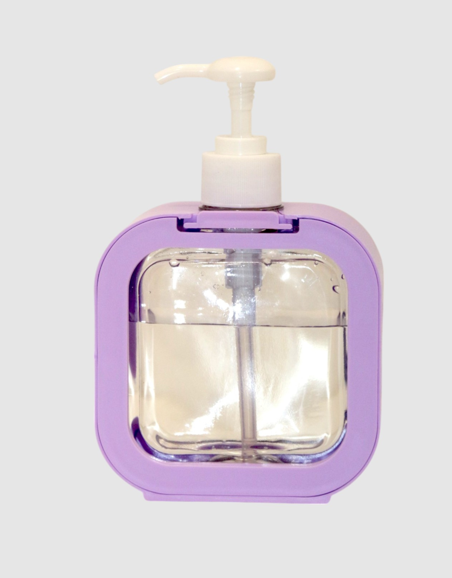 Refillable Purple Plastic Hand Soap Dispenser with Pump