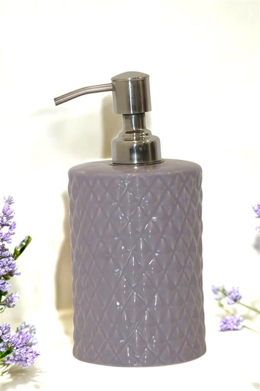 Glossy Lavender Ceramic Bath Set of 3