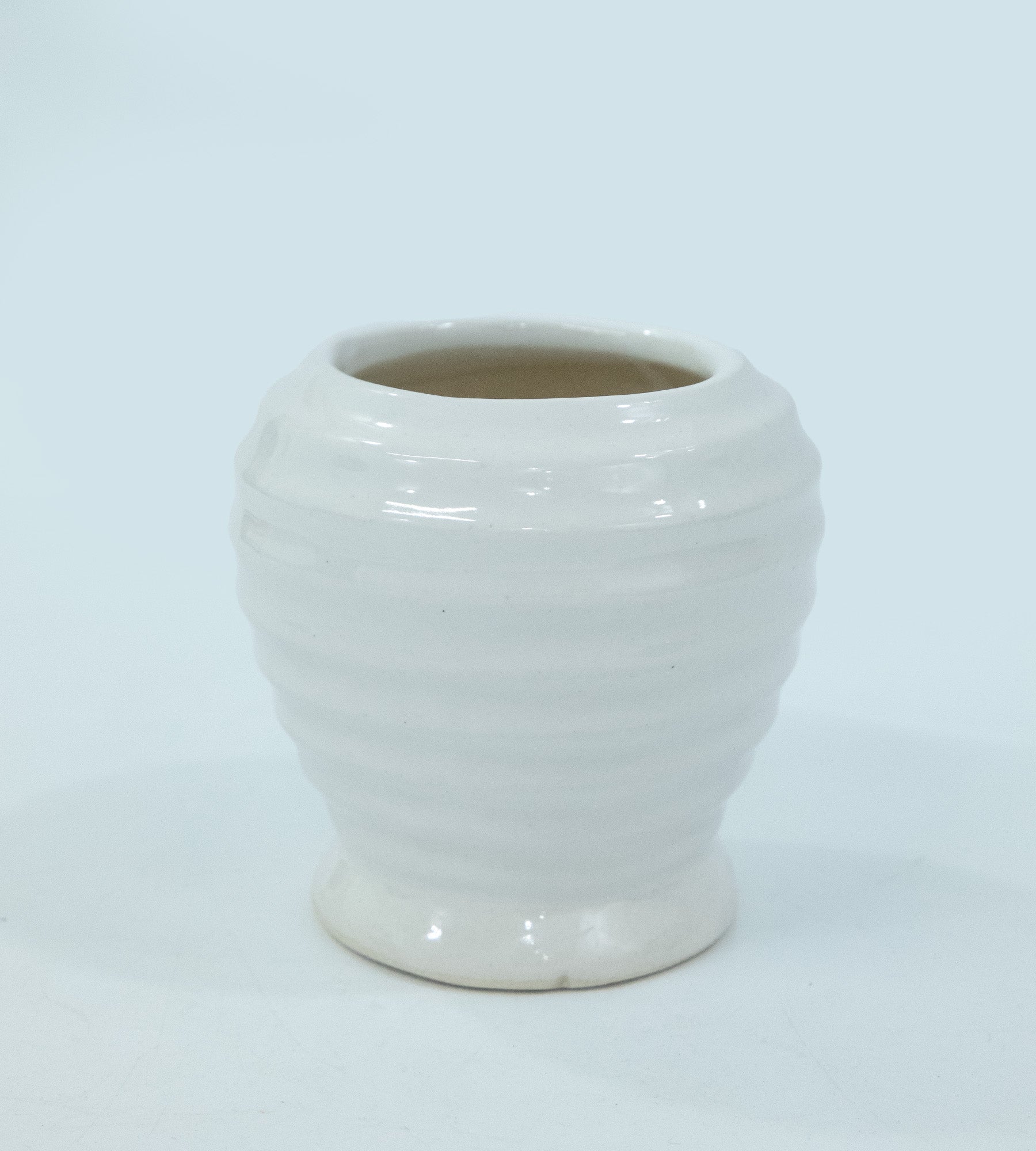 White Ceramic Small terracotta plant pot