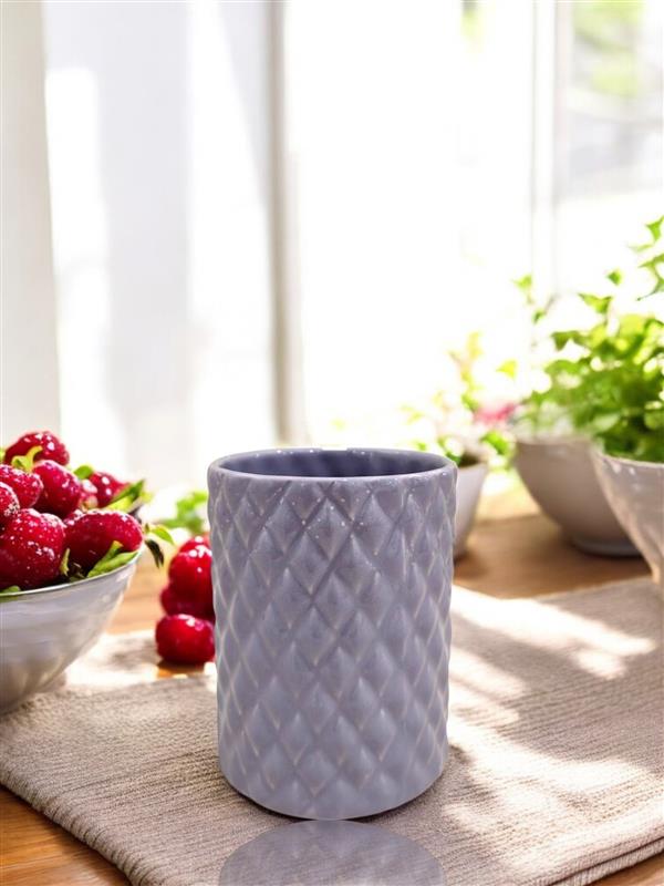 Glossy Lavender Ceramic Bath Set of 3