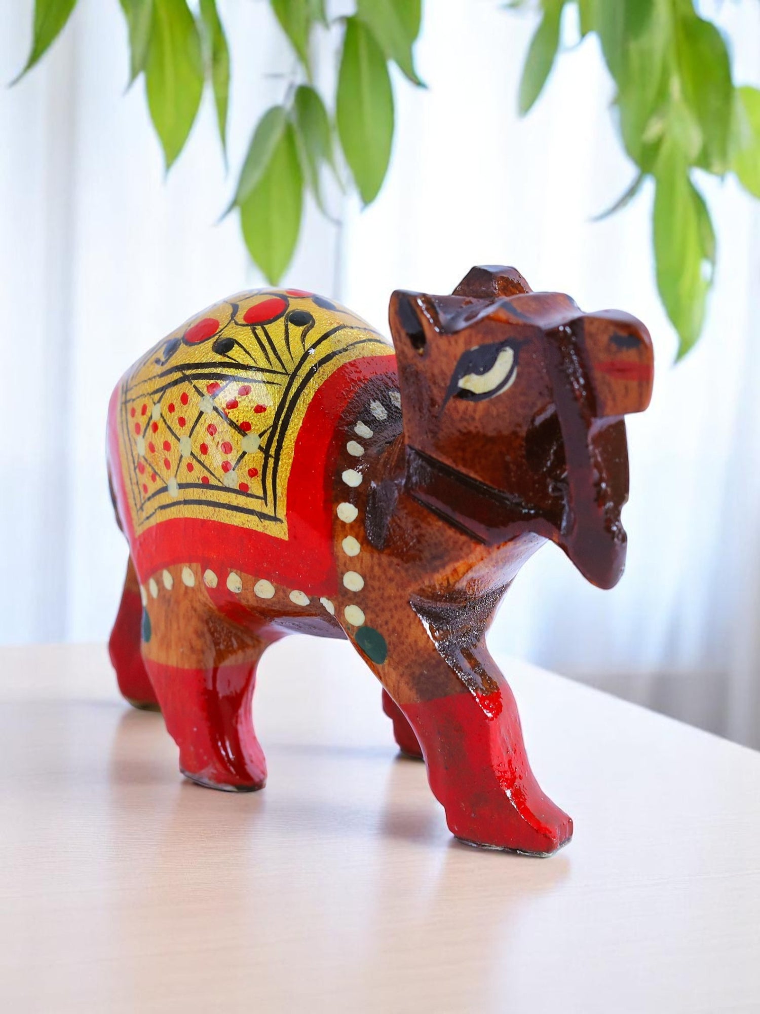 Woodcraft Charm Trio – Camel Showpiece, Elephant Key Chain, Elephant Incense Stick Holder