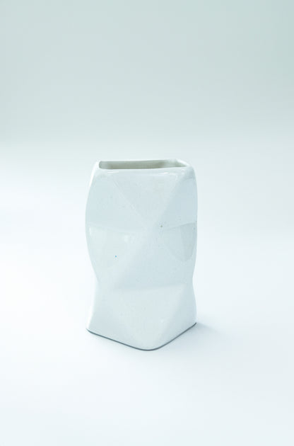 Elegant White Ceramic Toothbrush Holder Stand