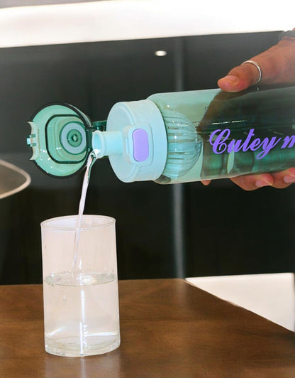 Classic Transparent Green Alkaline Water Bottle with Filter Mesh for Summer