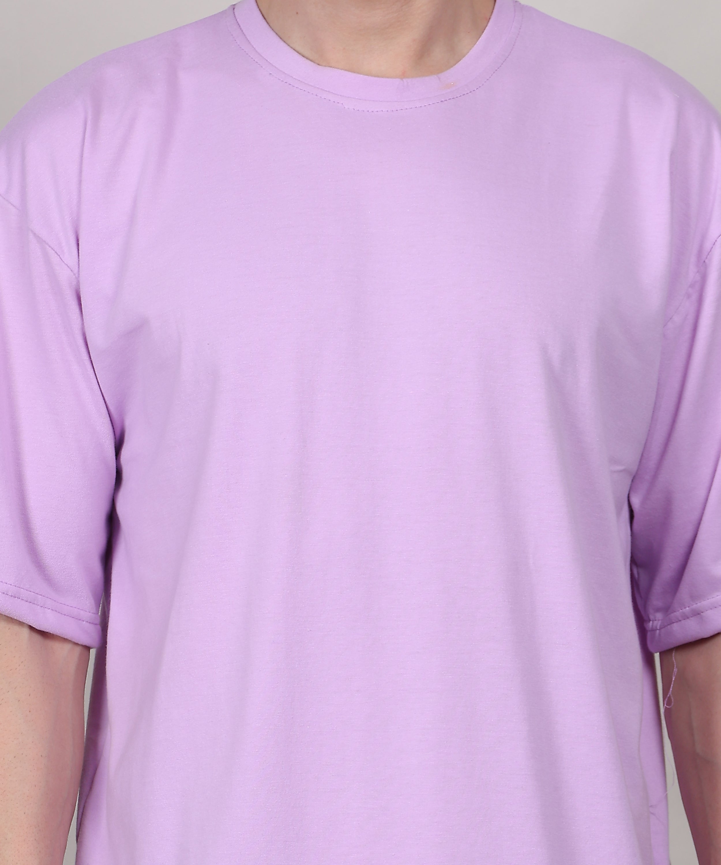 Casual Oversized T-Shirt for Men – Purple Cotton, Half Sleeves, Summer Essential