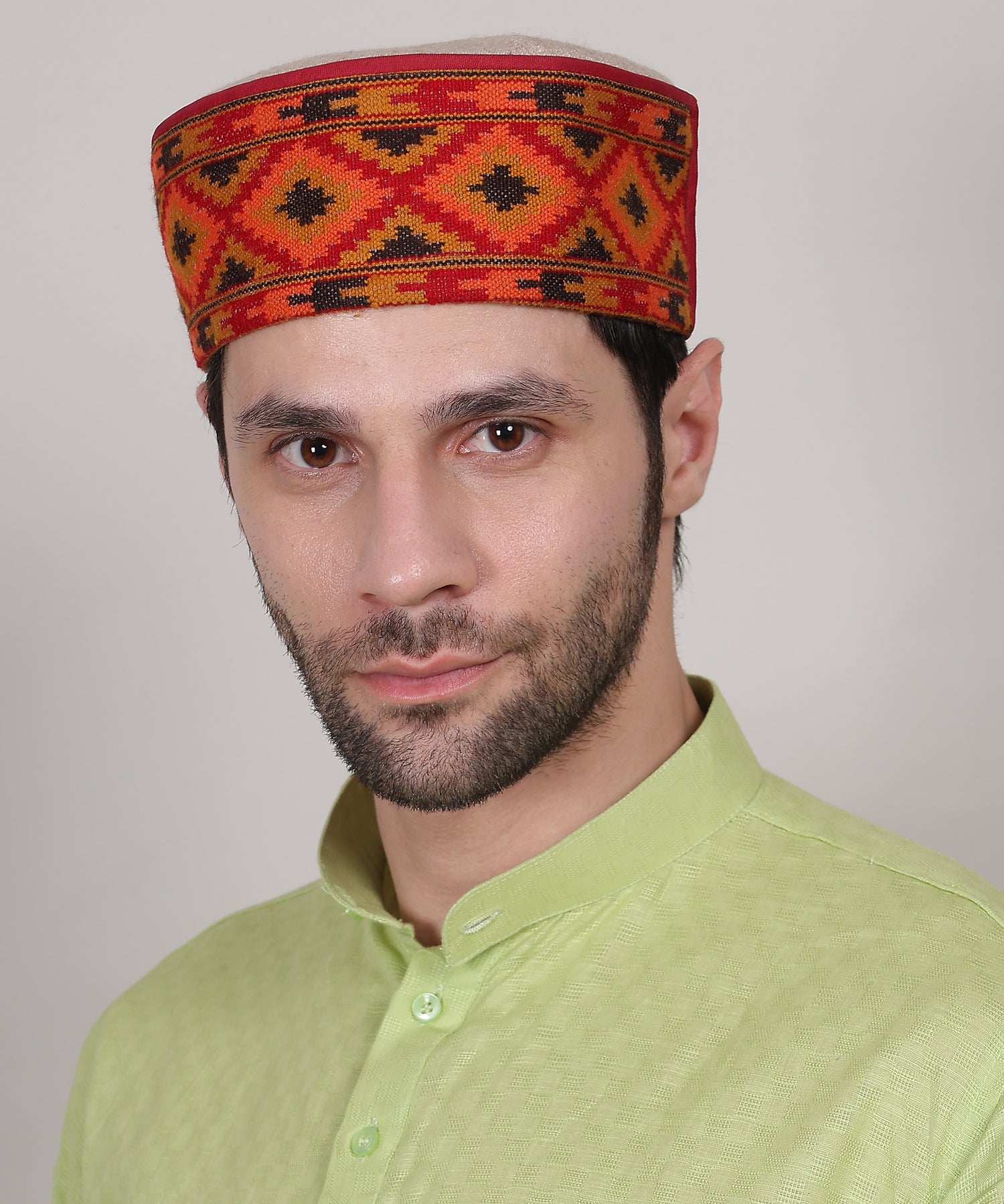 Pure Woollen Ivory Pahadi Topi – Authentic Kullu Kinnauri Himachali Cap for Every Occasion