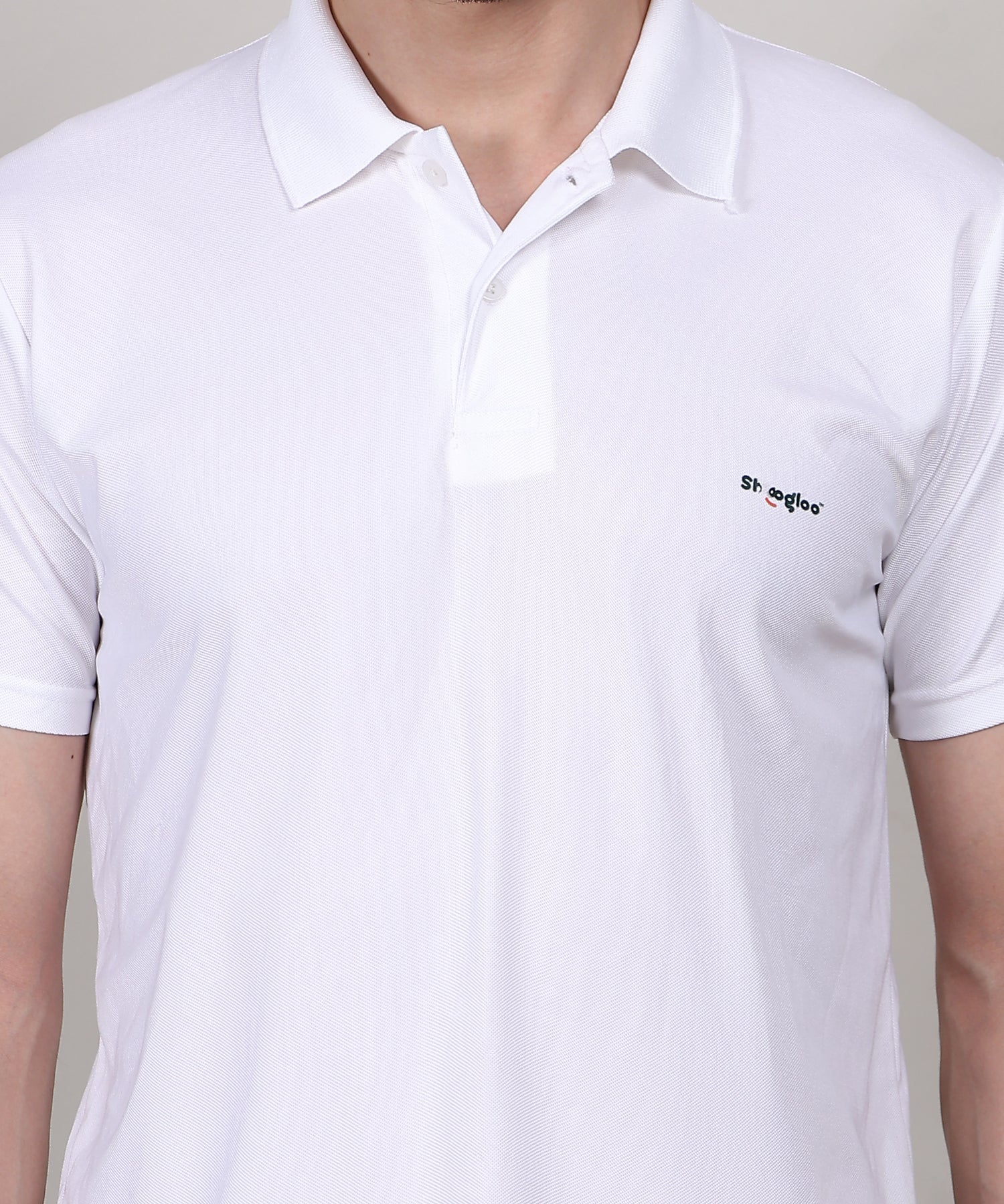 White Premium Cotton Polo T-Shirt – Regular Fit for Men, Classic Collar Design