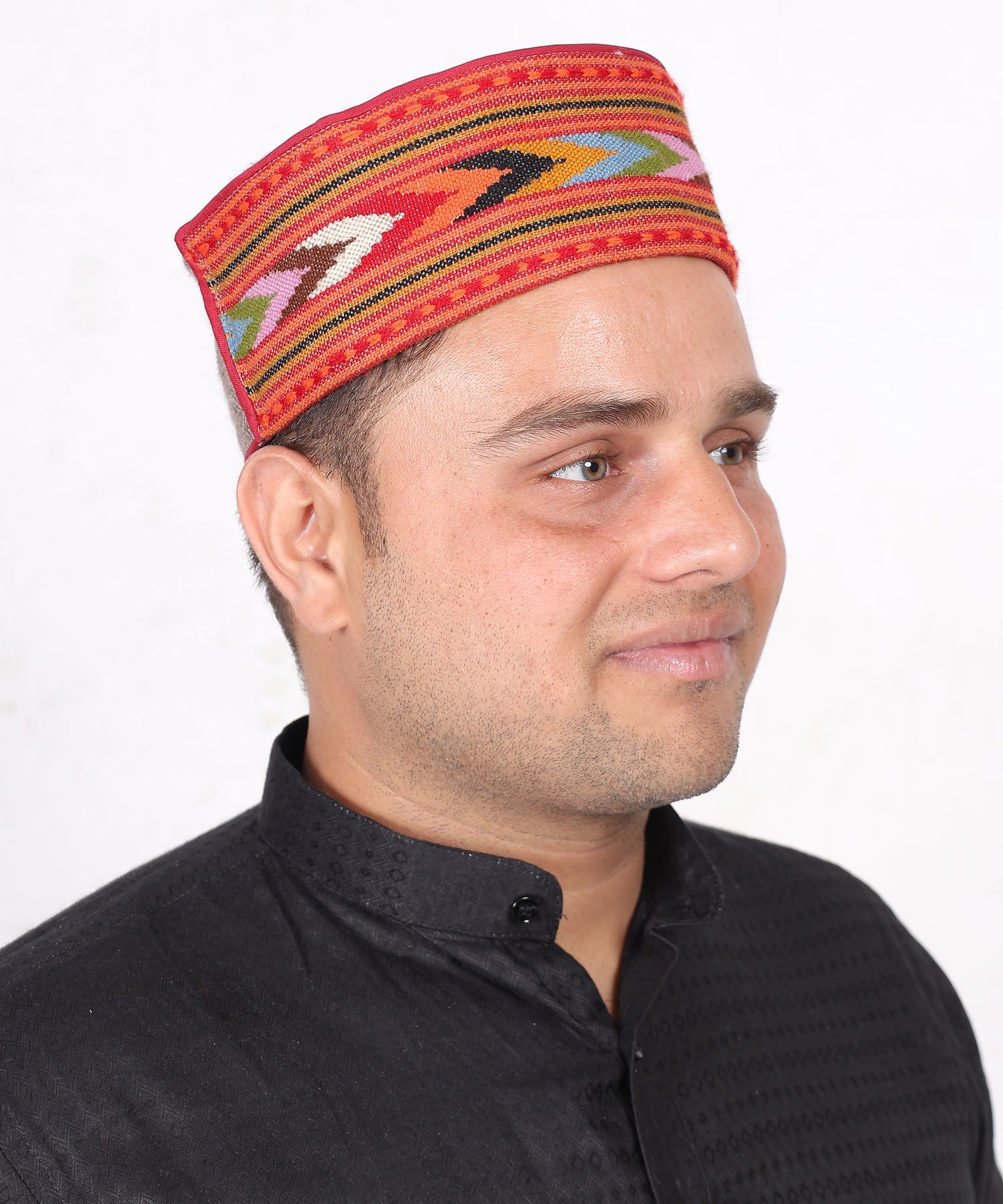 Ethnic Himachali Wool Topi – Handmade Kullu Kinnauri Brown Cap, Perfect for Cultural Wear