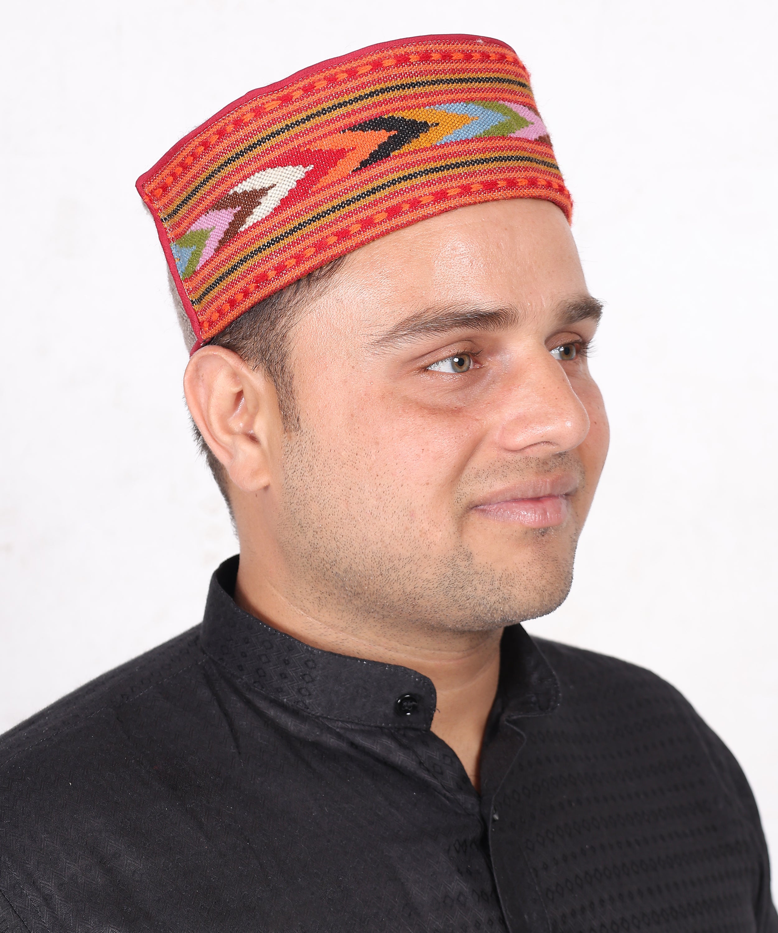 Ethnic Himachali Wool Topi – Handmade Kullu Kinnauri Brown Cap, Perfect for Cultural Wear