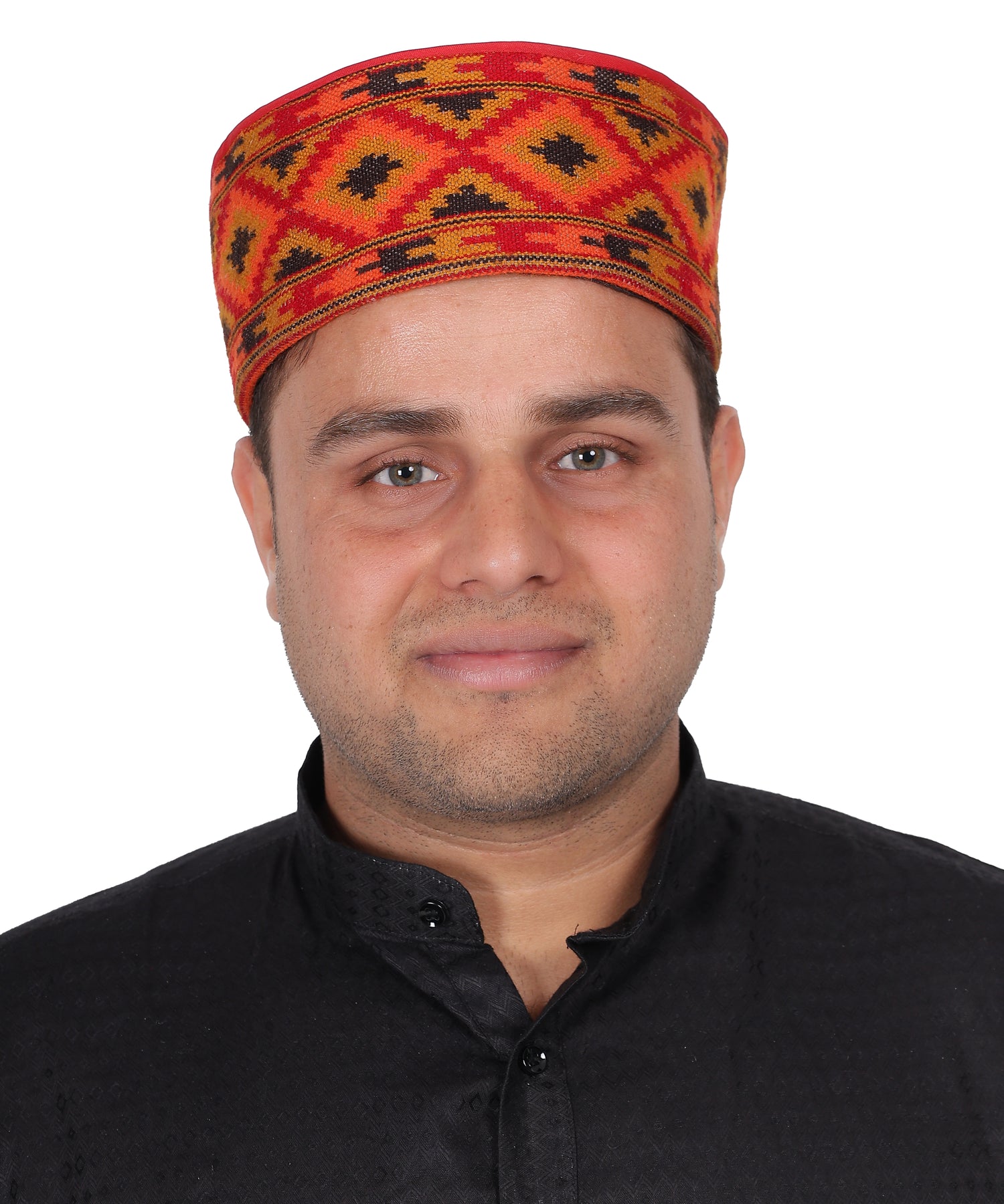 Kullu Kinnauri Handwoven Woollen Brown Topi – Ethnic Himachali Cap, Pahadi Style