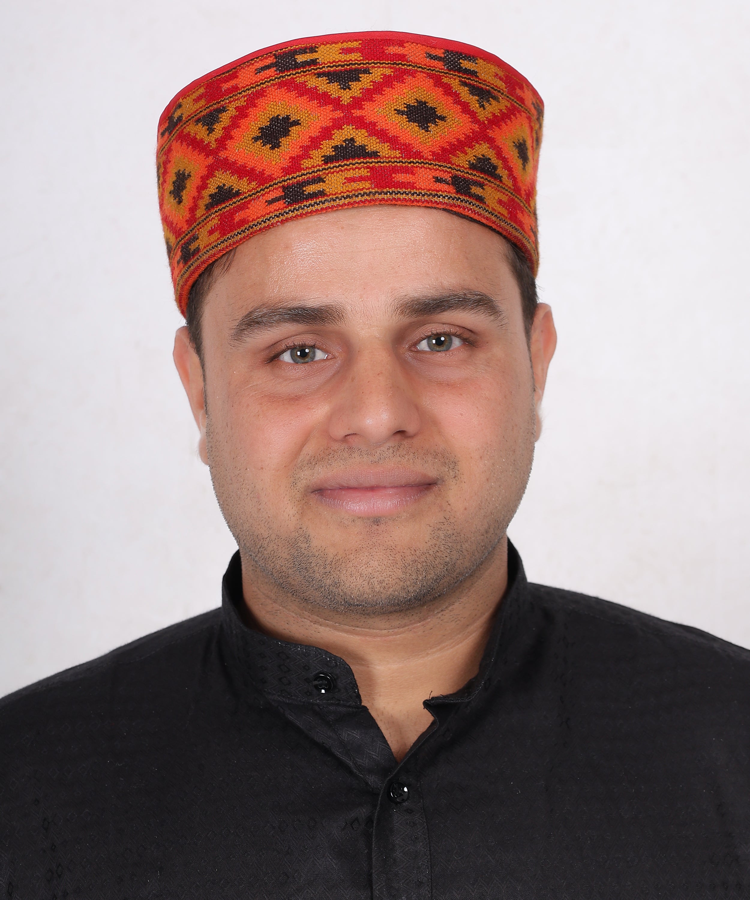 Kullu Kinnauri Handwoven Woollen Brown Topi – Ethnic Himachali Cap, Pahadi Style