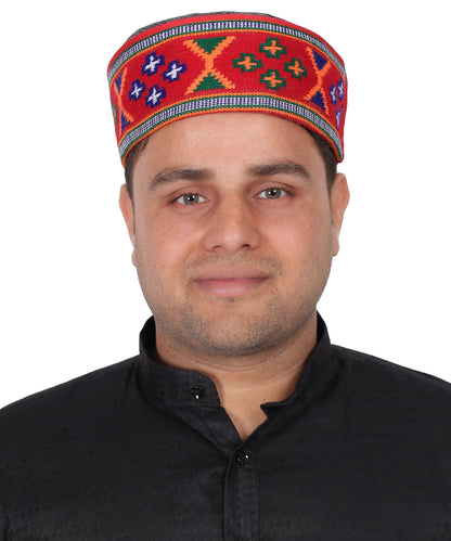 Kullu Kinnauri Pahadi Topi – Pure Wool, Handcrafted Himachali Grey Cap for Traditional Look