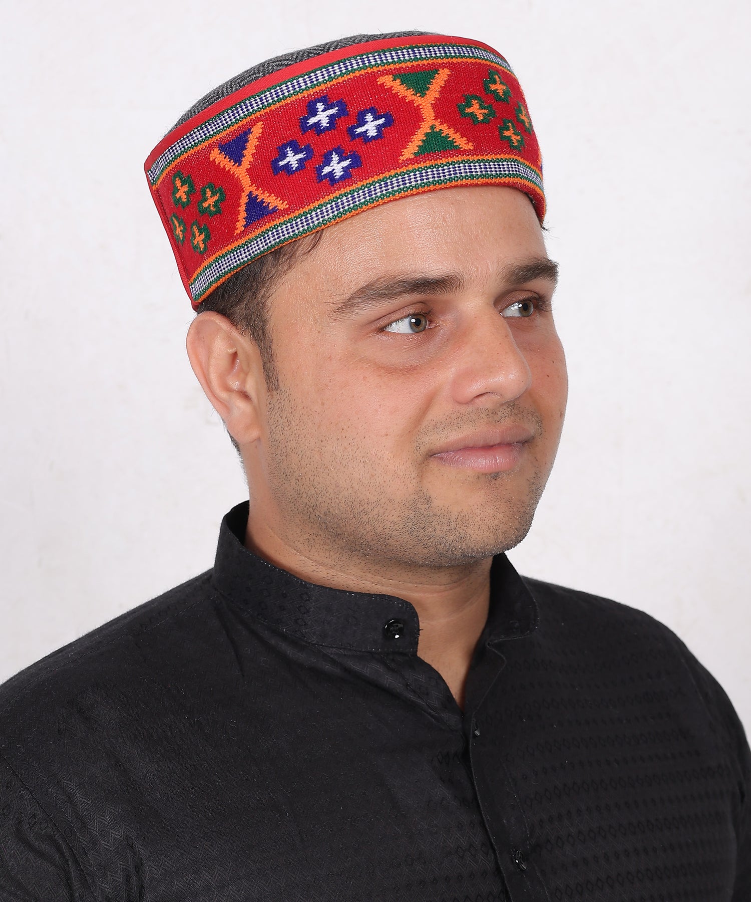 Kullu Kinnauri Pahadi Topi – Pure Wool, Handcrafted Himachali Grey Cap for Traditional Look