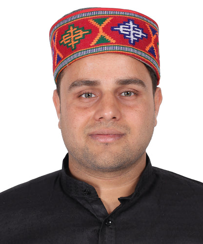 Traditional Himachali Wool Grey Cap – Kullu Kinnauri Pahadi Topi, Handcrafted in Wool