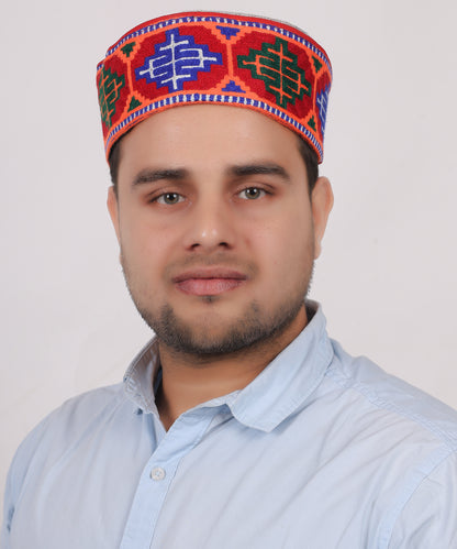 Kullu Kinnauri Woollen Beige Pahadi Topi – A Tradition of Himachali Craftsmanship