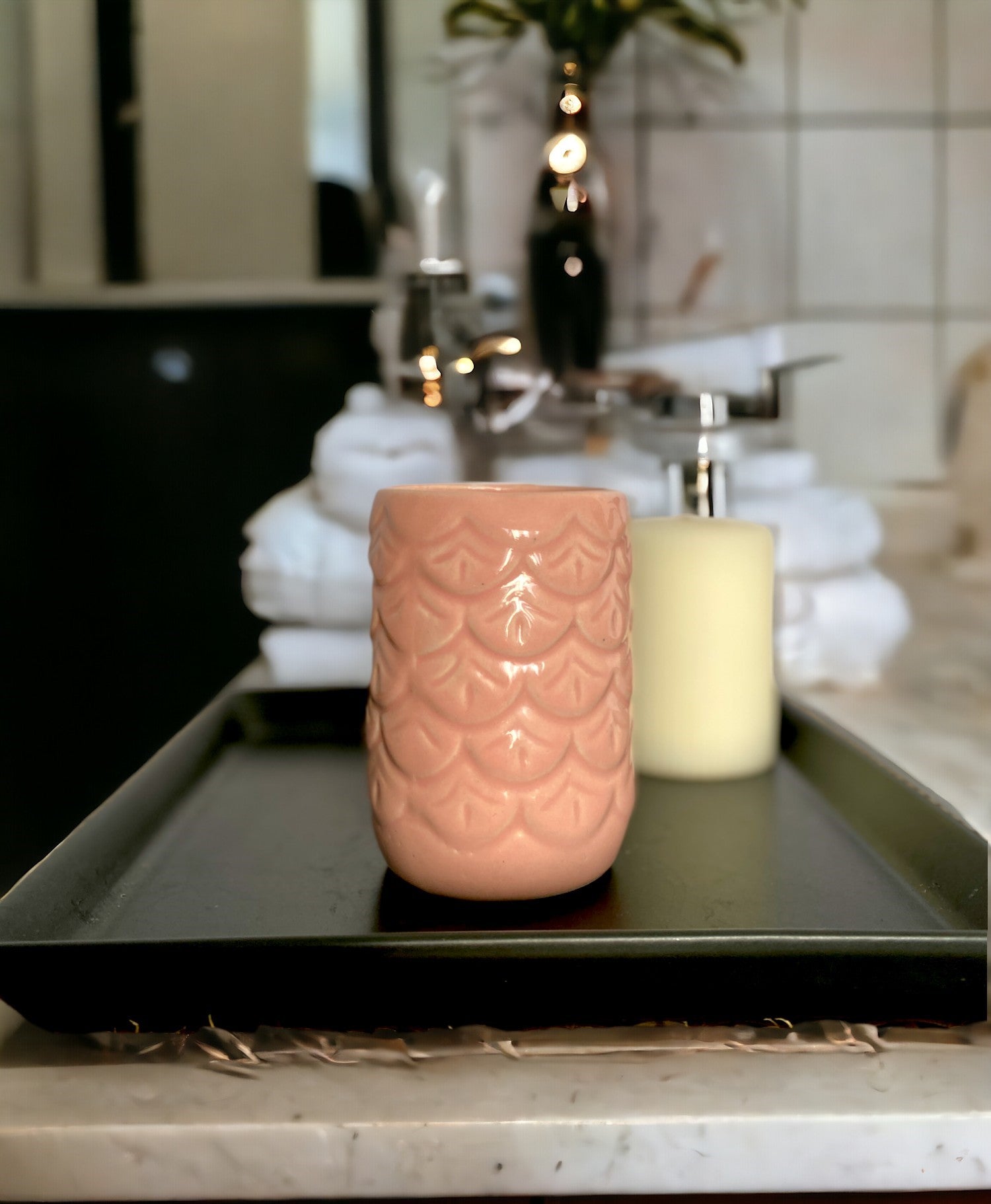 Pink Ceramic Multipurpose Holder Stand