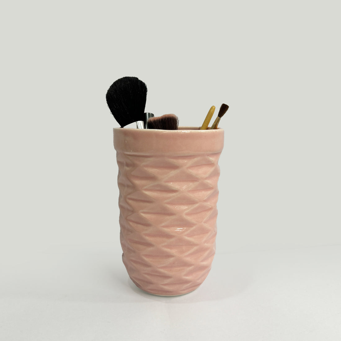 Stylish Pink Ceramic Multipurpose Toothbrush Holder Stand