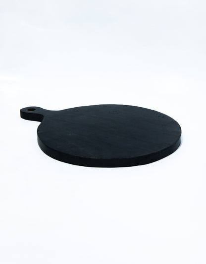 Elegant Black Wooden Pizza Tray