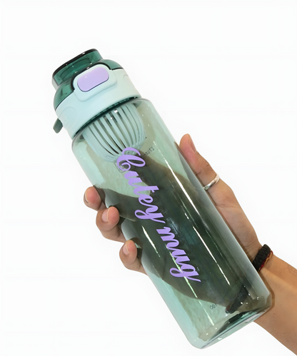 Classic Transparent Green Alkaline Water Bottle with Filter Mesh for Summer