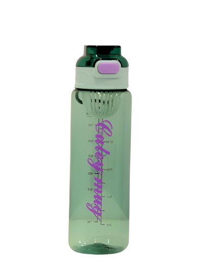 Classic Transparent Green Alkaline Water Bottle with Filter Mesh for Summer