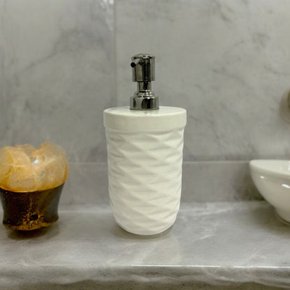 Luxury White Ceramic Soap Dispenser with Durable Pump