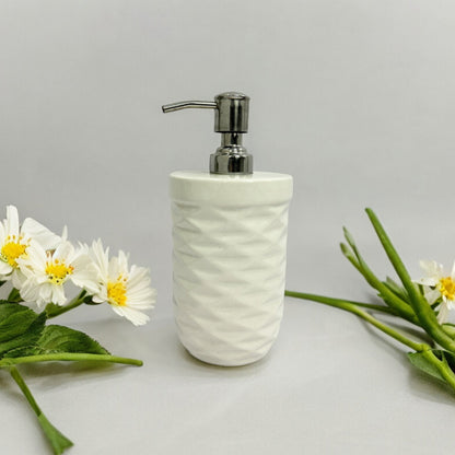 Luxury White Ceramic Soap Dispenser with Durable Pump
