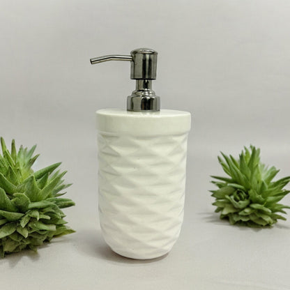 Luxury White Ceramic Soap Dispenser with Durable Pump