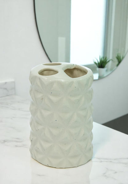 Chic Modern Cearmic White Bath Set of 3