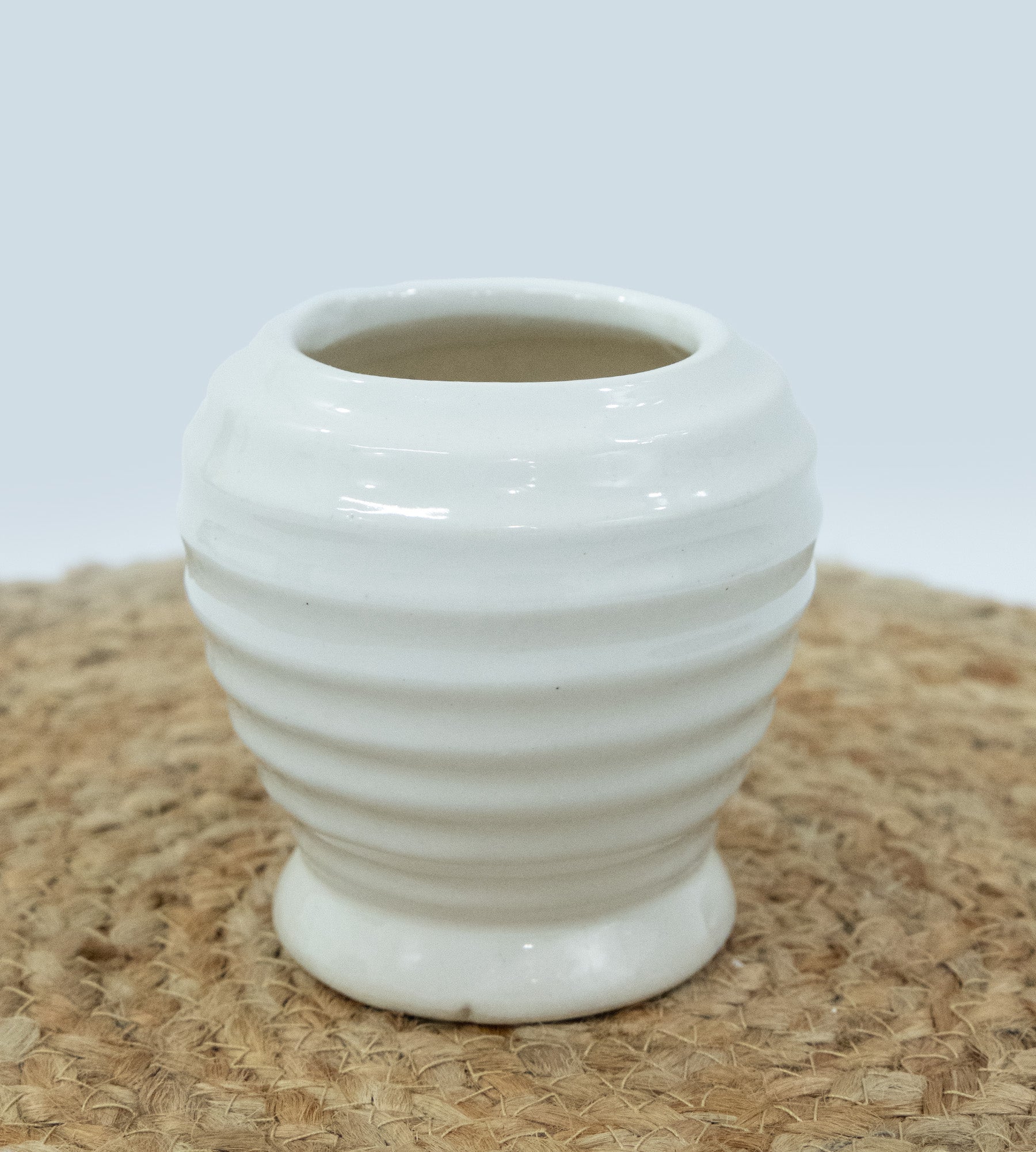 White Ceramic Small terracotta plant pot